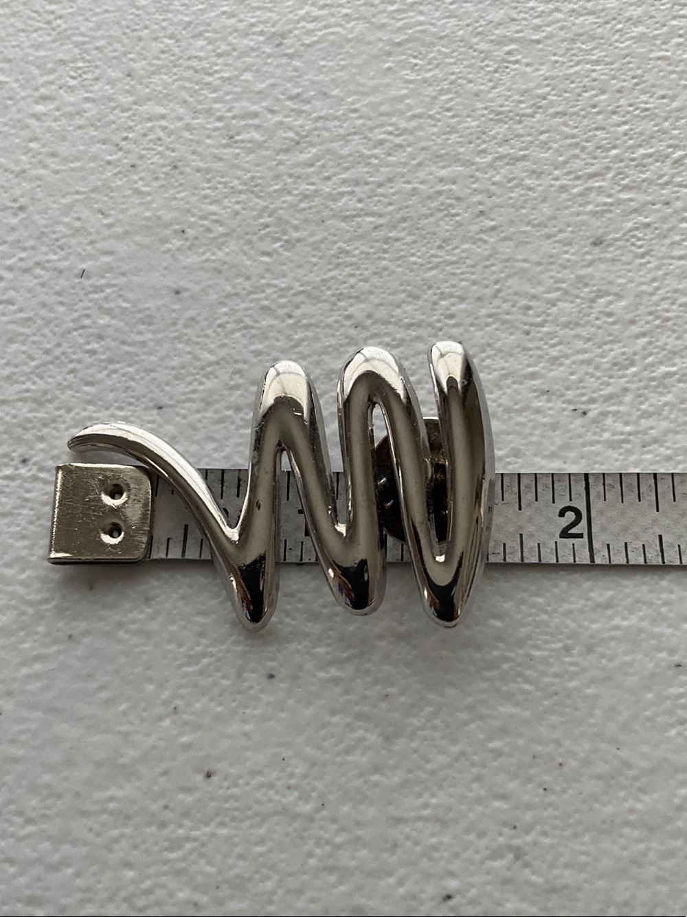 Silver Abstract Squiggle Pin - Picture 3 of 4